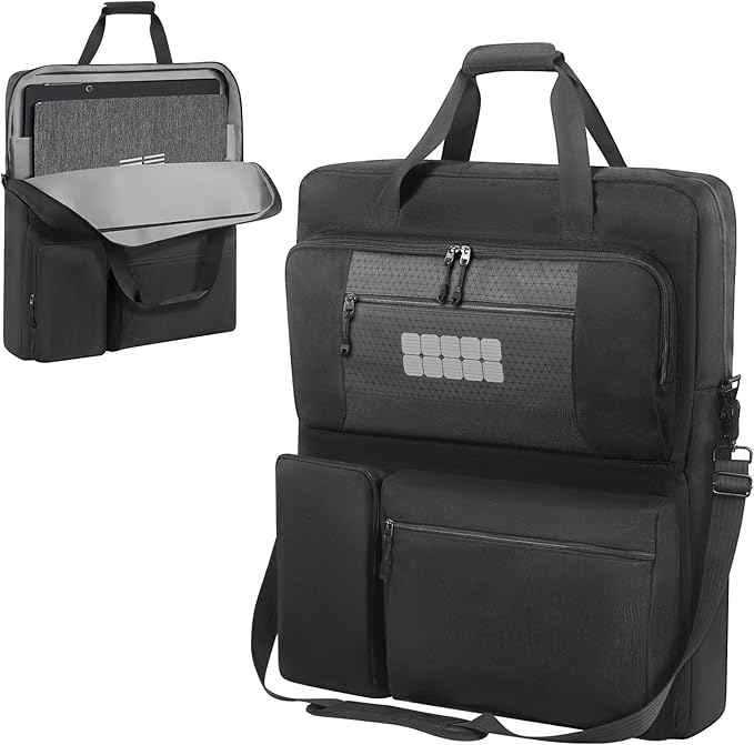 Travel Carrying Case Compatible with ECOFLOW 110W 160W 220W - Solar Panel Storage Bag for 2 Battery Panels Double-Layer Solar Panel Carrier with Shoulder Strap Multiple Pocket