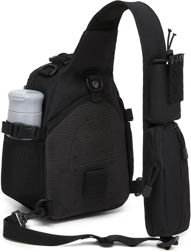 ATBP Small Tactical Holster Sling Backpack Accessories Shoulder Pouch Water Bottle &amp Radio Holder Crossbody Bag for Men