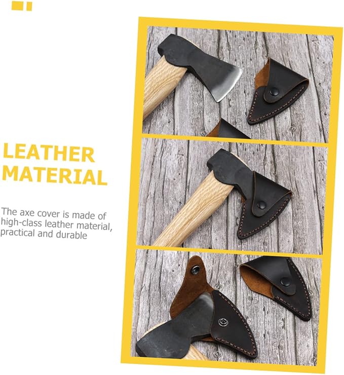 Yardwe 2pcs Replacement Hatchet Cover Portable Protective Case Foraxes Outdoor Gear Leather Sleeve Scratch Decorative Cover for Outdoor Activities