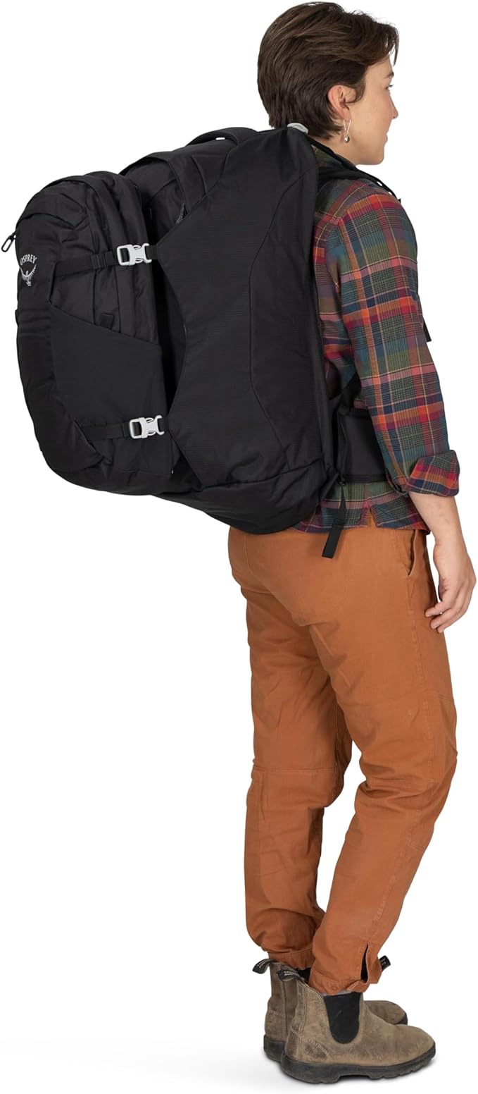 Osprey Fairview 55L Women's Travel Backpack - Carry On Bag with Personal Item Sized Detachable Daypack Sawdust-Olive Tan