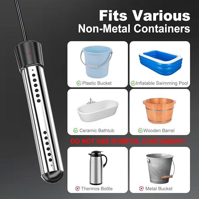 Portable Camping Shower with Heater 6000mAh Rechargeable Portable Shower with 2000W Immersion Heater LED Display Heated Camping Shower for Travel Hiking Car Pet
