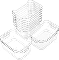 12 Pack Clear Plastic Storage Bins Pantry Organizers and Storage Clear Pantry Organizer Bins Plastic Containers with Handle for KitchenFreezerCabinetClosetBathroom Under Sink Storage