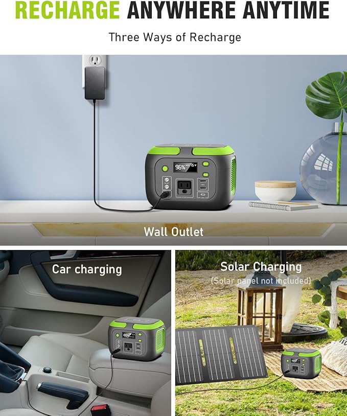 SinKeu 200W Portable Power Station 42000mAh Solar Generator with 110V AC Outlet DC USB C USB QC3.0 155Wh Backup Battery Pack Power Supply for Camping Essential Road Trip Home Outdoor Emergency