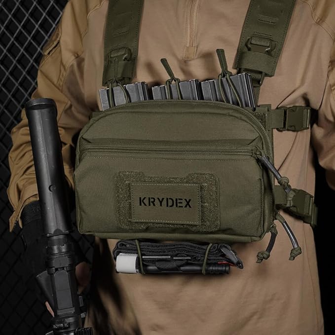 KRYDEX Tactical Admin Pouch with Molle GP Pouch Modular Pouch Utility Fanny Pack for Vest and Chest Rig