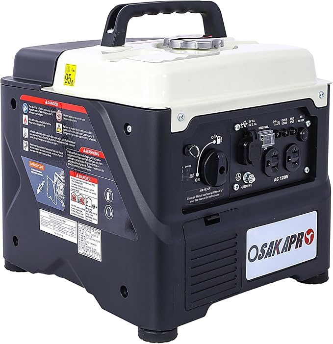 Portable Inverter Generator 1200W Ultra-Quiet Gas Engine Epa Compliant Eco-Mode Feature Ultra Lightweight For Backup Home Use &amp Camping