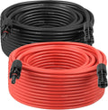 Solar Panel Extension Cable - 8AWG 100FT Solar Wire with Female &amp Male Waterproof Connector PV Wire for RV Photovoltaic Systems Home Boat Solar Panels Car(100 Feet Red + 100 Feet Black)
