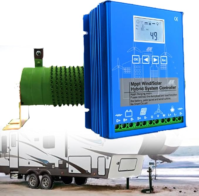 20000W Wind and Solar Hybrid Charge Controller Wind and Solar Complementary Regulator Mppt Boost Charging Wind Turbine Solar Panel24V