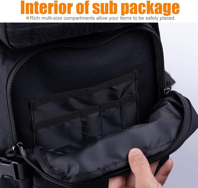 45L Tactical Backpack for Men Women Military Assault Pack with MOLLE Large 3 Day Bug Out Bag for Hiking Camping