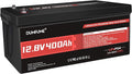12V 400Ah LiFePO4 Battery 5120Wh Rechargeable Lithium Iron Phosphate Battery Built-in 200A BMS 15000+ Cycles for RV Solar Off-Grid Applications and Home Energy Storage