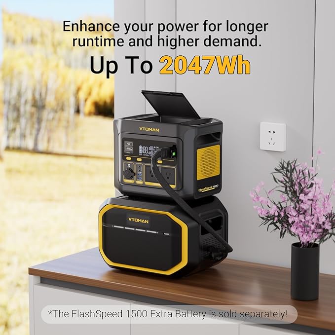 VTOMAN FlashSpeed 600 Portable Power Station 499Wh LiFePO4 Battery 600W AC (1200W Peak)/100W USB-C Output Solar Generator (Solar Panel Optional) for Home Backup Camping Fishing RVs