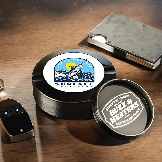 Buzz &amp Heaters Metal Container for Zyn | Metal Holder for Zyn |Metal Can for Zyn | Metal Container for Zyn Holder | Metal Pouch Cans for Zyn | Fishing Containers for Zyn | Surface Breachers