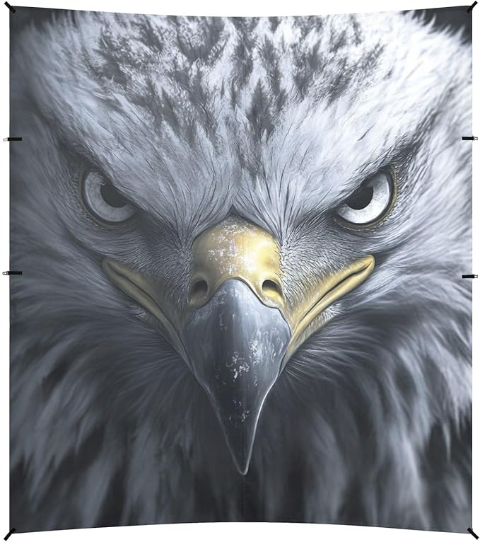 ALAZA Eagles Portrait Art Beach Tent Sun Shelter Portable Canopy Sunshade for Outdoor Camping Picnics Backyard Fun 10x9 ft