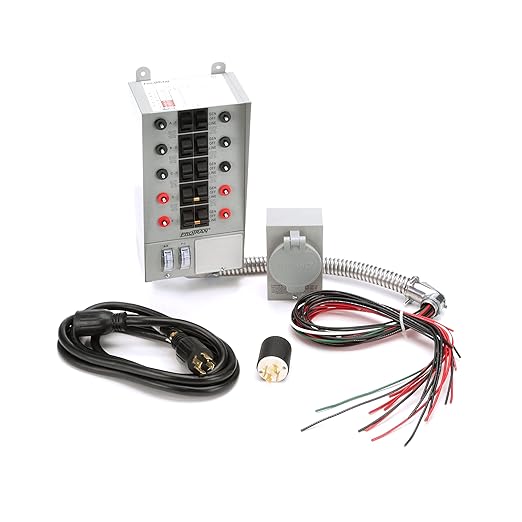 Reliance Controls 31410CRK Pro/Tran 10-Circuit 30 Amp Generator Transfer Switch KitGray
