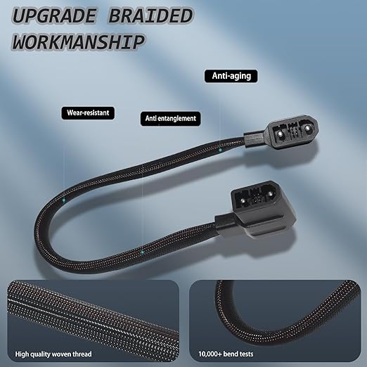 XT150 Connection Wire Compatible with ECOFLOW Delta Delta 2 Delta 3 Max (Plus/1500) &amp Wave 2/3 Upgrade Braided Workmanship 20 Inchs Not Compatible with Delta Pro/Pro 3/Ultra/3 Max