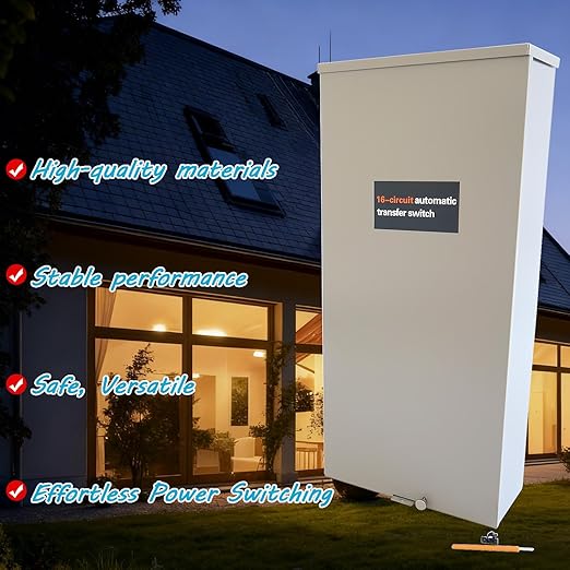 100 Amp Automatic Transfer Switch Replacement for Generac RXG16EZA3 for Indoor and Outdoor Use 16-Circuit NEMA 3R Aluminum Enclosure