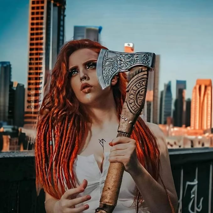 Hand-Forged Custom Axe for Wood Battle Full Functional Viking Axe Battle Axe Bearded Axe Viking Axe Real Weapon Tomahawk Axe Throwing Axe Norse Axe Medieval Axe war Axe Viking Weapons