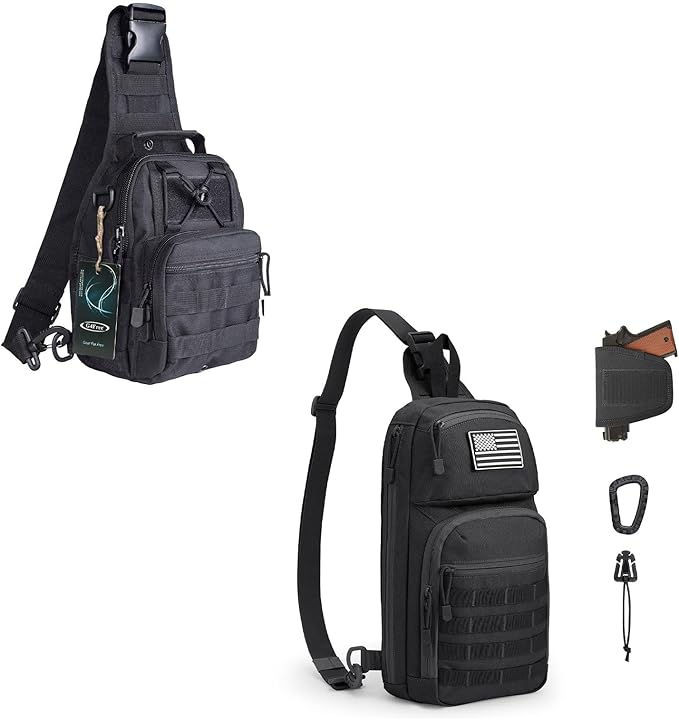 G4Free Outdoor Tactical Bag Backpack and 10L Tactical EDC Sling Bag Backpack