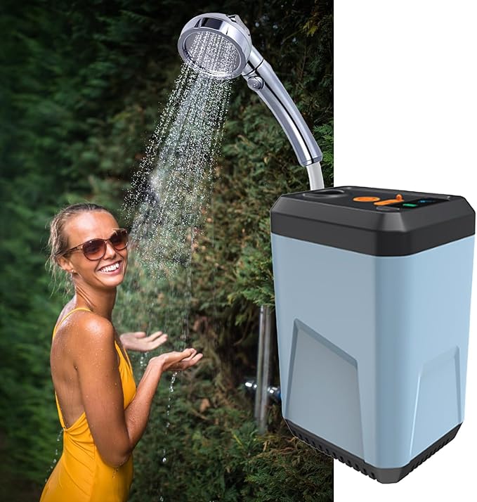 Camping Gear Portable Camping Shower Outdoor Handheld Electric Shower Rechargeable Electric Shower Pumps for Hiking Travel Beach