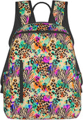 Rainbow Animal zebra tiger Cheetah Leopard Print splatter Lightweight Backpack Leisure Rucksacks Durable Business Daypack for Outdoors Bicycle