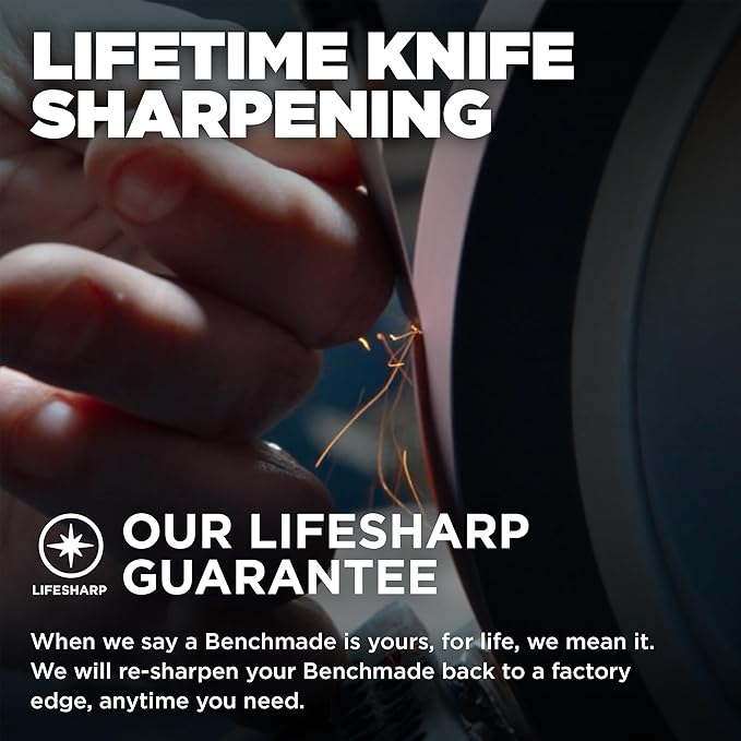 Benchmade - Mini Bugout Outdoor EDC Folding Knife Drop-Point Blade with Woodland Green Aluminum Handle (533SL-10)