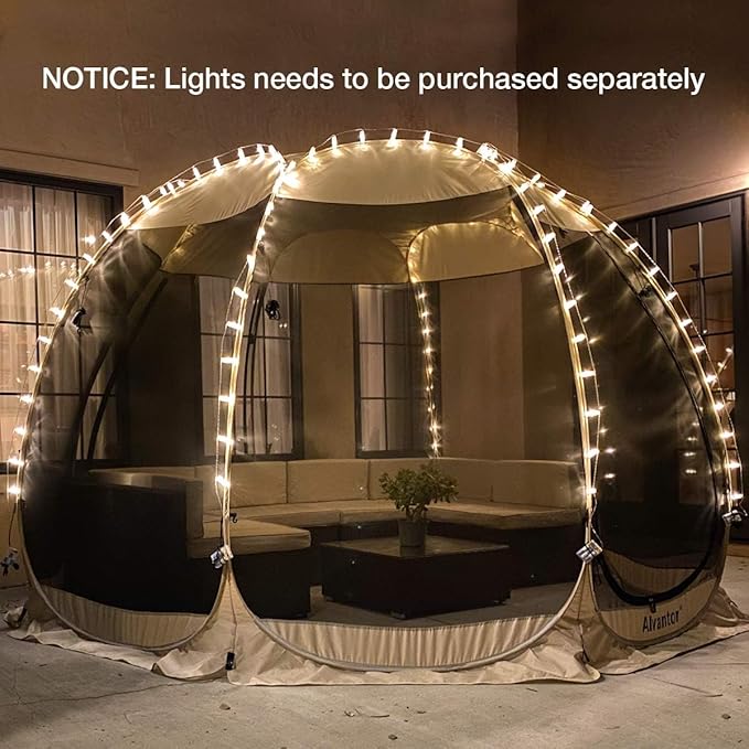 Alvantor Pop Up Screen House Gazebo with Mosquito Netting Instant UV Resistant Sun Shelter for Patio &amp Backyard Portable Canopy Tent for 2-10 Person