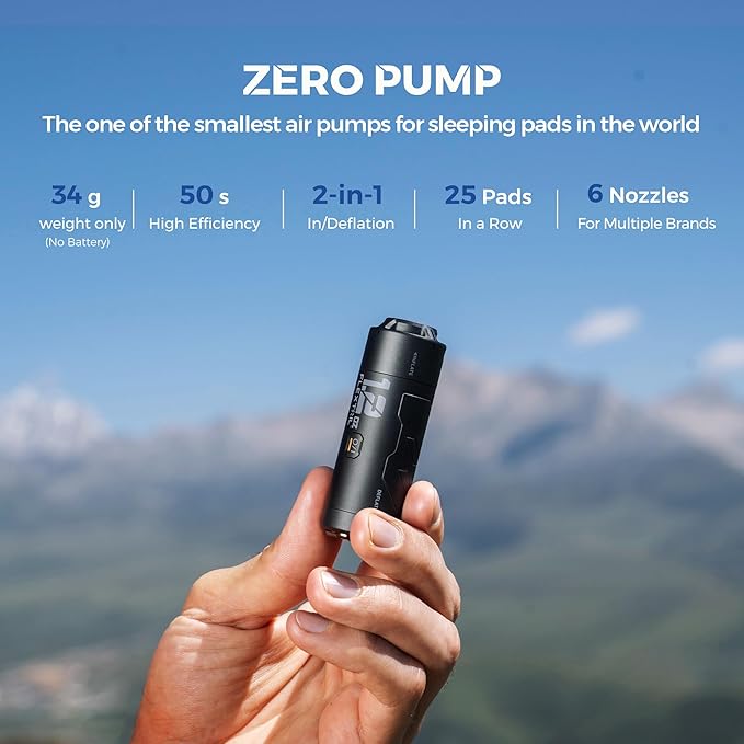 FLEXTAILGEAR Zero Pump Portable Air Pump for Inflatables &amp FLEXTAILGEAR MAX Shower Outdoor Shower Pump