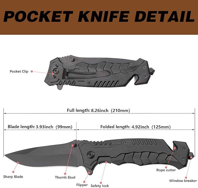 25 Years Wedding Anniversary Keepsake Him 25th Silver Anniversary Present for Husband 25 Years Marriage Men Gift Idea Engraved Pocket Knife with Wood Box Hunting Camping Fishing Folding Knives
