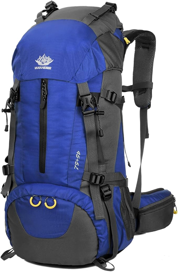WoneNice 50L(45+5) Waterproof Hiking Backpack - Outdoor Sport Daypack with Rain Cover