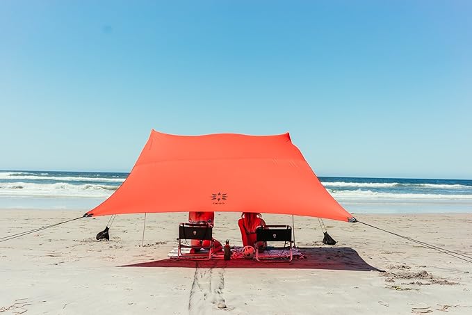 Neso Grande Portable Beach Tent Sun Shelter - Lightweight Beach Shade Canopy - Easy Setup for Family Outings - Patented Reinforced Corners - UPF 50+ Sun Protection