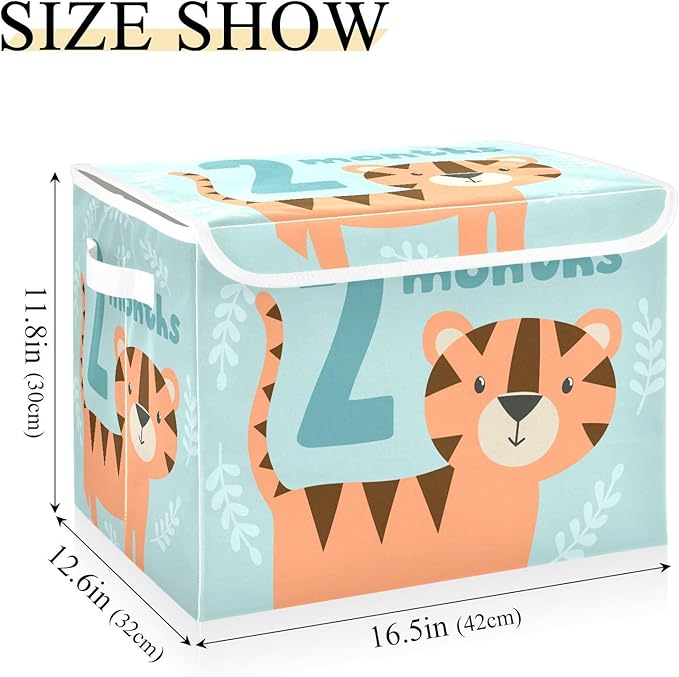 2_months Storage Bins with Lid Foldable Shoe Storage Bins with Lids for Storage for Home Studyroom Office Basket