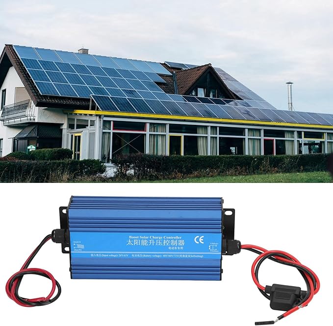 Boost MPPT Solar Controller 600W 26-63V Input LED Display Solar Panel Regulator Step Up Solar Controller for 48V / 60V / 72V and Lithium Battery
