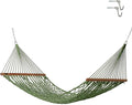 Hatteras Hammocks Small Meadow DuraCord Rope Hammock – 11 ft. x 45 in. 450 lb Capacity Cumaru Spreader Bar Zinc-Plated Hardware Handcrafted in The USA