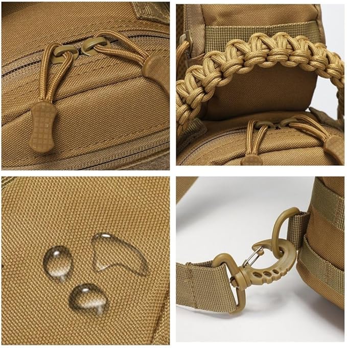 Small Tactical Shoulder Bag Waterproof Motorcycle Backpack for Travel Hiking Cycling Climbing