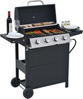 Endark 4-burner | 34000 BTU all-purpose cast iron bbq grill | Perfect for outdoor cooking garden poolside tailgating and hiking | great for roasting searing kebabs