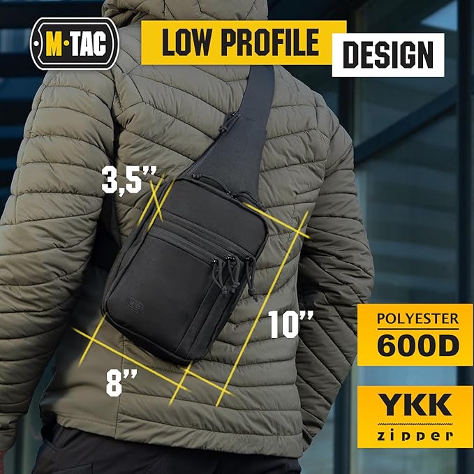 M-Tac CCW Sling Bag for Men &amp Women - EDC Shoulder Bag Tactical - Crossbody Concealed Carry Bag - Mens Chest Pack