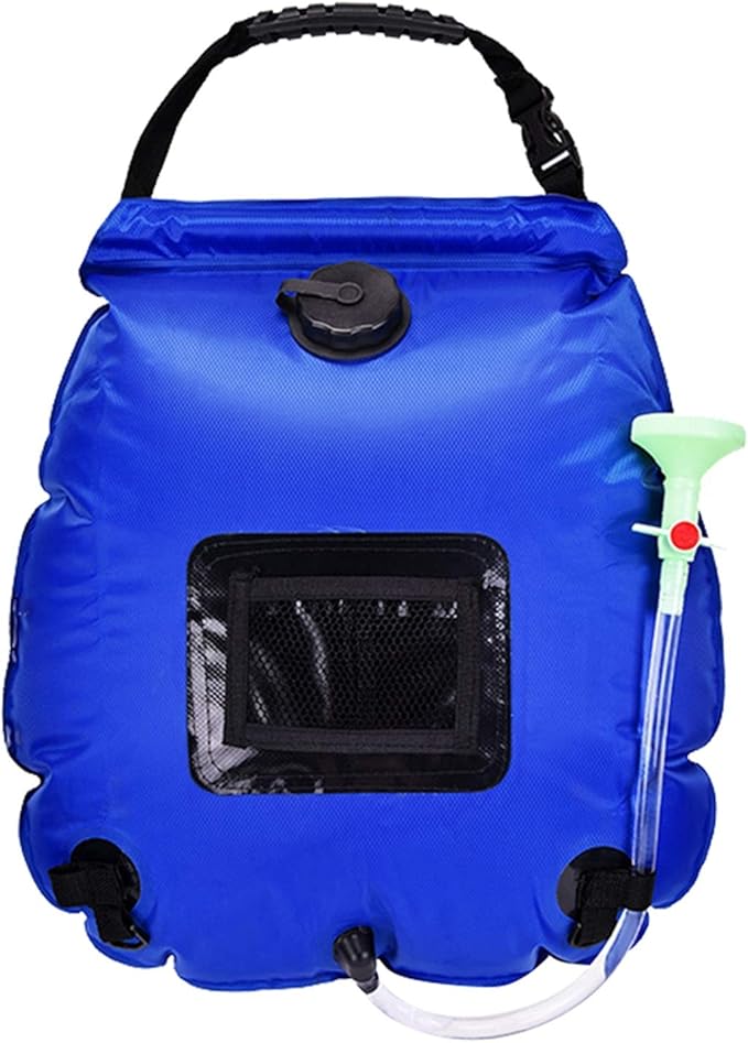 Portable Hiking Shower Bag 20L Outdoor Camping Solar Water Bag Travel Easy to Transport Parts (Color : Grey) (Green)
