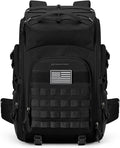 Maelstrom Tactical Backpack for Men Water Resistant 40L Military Backpack for Hiking Camping Gym with Molle System (Black)
