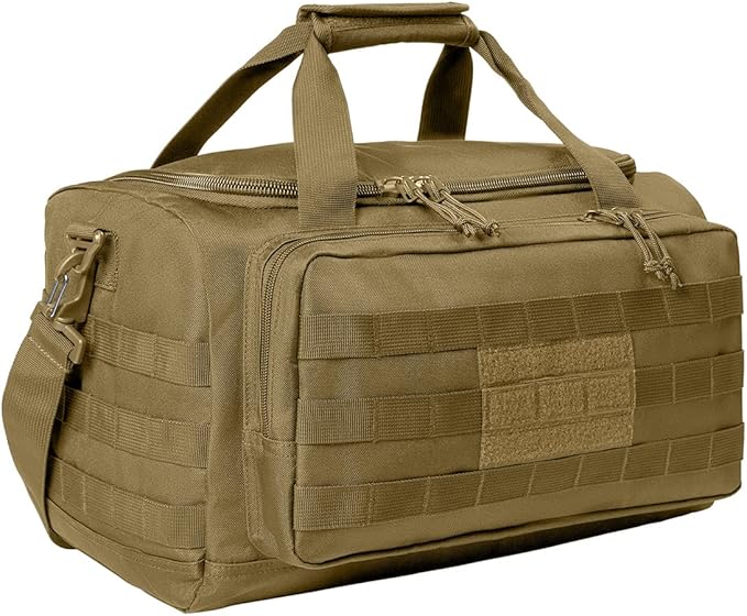 Tactical Gear bag Heavy Duty Duffel Gym bag/Tactical Backpack Custom Embroidered with your own text (Coyote Brown)