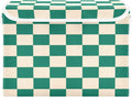 Storage Bins With Lid Stackable Fabric Closet Organizer Clothing Storage Large Boxes For Closet Shelves Bedroom Checkered Emerald Green and Beige