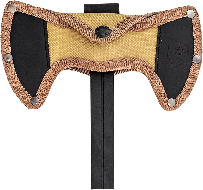 Condor Tool &amp Knife Throwing Axe Double Bit - 1075 High Carbon Steel - Solid Felling Axe with Canvas with Leather Belt Loop Sheath - Steel Handle Wrapped in Paracord - 7in Blade - 26.8oz