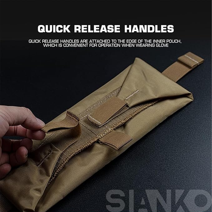 Military Tactical FC First Aid Kit Pouch for LargeTactical Vest Chest Hanging Multifunctional Portable Utility Expansion Outdoor Medical Bag (Brown)