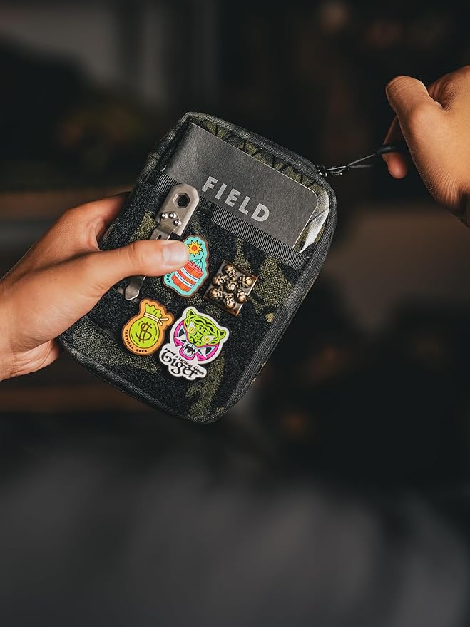 TACTICAL GEEK Block E3.0 EDC Compact Waist Pocket Pouch Men EDC Pouch Organizer Multi-Purpose Molle Tool Pouch Utility Tool Organizer Bag for Daily Essentials Carry(Black Camo)