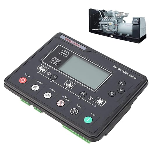 Oumefar Genset Controller Module DGS6120UC LCD Display Generator Automatic Controller Generator Set Parameters Monitoring Control Panel Automatic Engine Control Module for HGM6120UC