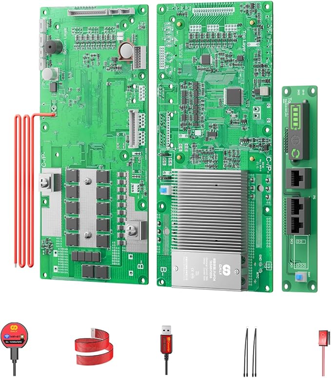 DALY BMS 48V 16S 100A - Smart WiFi BMS with RS485 CAN Remote Monitoring for LiFePO4 Home Energy Storage Solar Inverter System