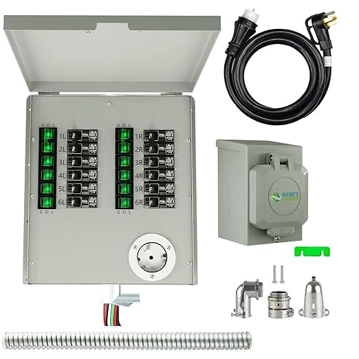 Nature's Generator Transfer Switch12-Circuits 120/240V 50A Non-Automatic UL Power Transfer Kit (Indoor)