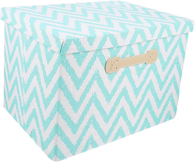 Unomor Convenient Foldable Fabric Storage Box for Clothes Towels and Shoes Multi-functional Organizer Container with Lids for Home Use Pattern