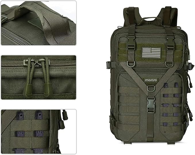 MOSISO 50L Tactical Backpack Large Men 3 Day Assault Rucksack Military DaypackArmy Green