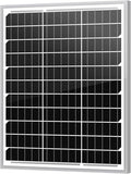 Newpowa 20W 12V Solar Panel Monocrystalline PV Module Designed for 12V Off Grid System RV Boat Camper Trailer Gate Opener