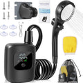 Portable Shower for Camping 2400mAh Rechargeable Camping Shower Pump 4 Shower Modes IPX8 Waterproof Outdoor Shower with LED Display for Hiking Travel Pet and Watering Plants