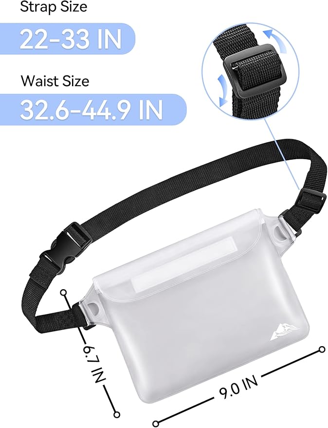 HEETA Waterproof Pouch Bag Screen Touch Sensitive (Black &amp White) Bundled with Waterproof Fish Scale Digital with Backlit LCD Display 2 AAA Batteries Included (Orange)